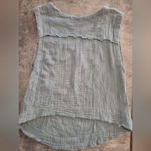 Free People quilted cotton sleeveless top XS